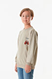 Önü Ve Arkası Baskılı Erkek Çocuk Sweatshirt