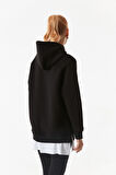 3 İplik Basic Kapüşonlu Oversize Sweatshirt