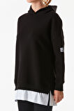 3 İplik Basic Kapüşonlu Oversize Sweatshirt