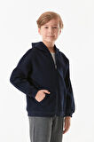 Fermuarlı Kapüşonlu Unisex Çocuk Sweatshirt
