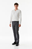 Fermuarlı Straight Jean Pantolon