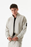 Basic Çift Cepli Fermuarlı Dik Yaka Sweatshirt