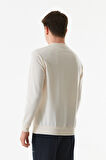 Yazı Baskılı Bisiklet Yaka Sweatshirt