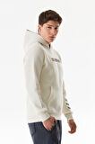 3 İplik Yazı Nakışlı Kanguru Cepli Kapüşonlu Sweatshirt