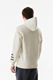 3 İplik Yazı Nakışlı Kanguru Cepli Kapüşonlu Sweatshirt