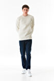 3 iplik Basic Bisiklet Yaka Sweatshirt
