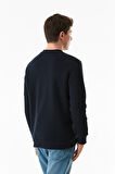 3 iplik Basic Bisiklet Yaka Sweatshirt