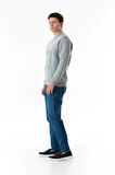 3 iplik Basic Bisiklet Yaka Sweatshirt