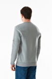 3 iplik Basic Bisiklet Yaka Sweatshirt