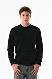 3 iplik Basic Bisiklet Yaka Sweatshirt