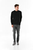 3 iplik Basic Bisiklet Yaka Sweatshirt