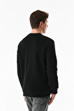 3 iplik Basic Bisiklet Yaka Sweatshirt