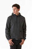 3 İplik Basic Kanguru Cepli Kapüşonlu Sweatshirt Hoodie