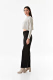 Basic Bisiklet Yaka Crop Triko Kazak