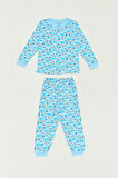 Araba Baskılı Çıtçıtlı Erkek Çocuk Pijama Takımı