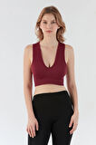 Fitilli V Yaka Seamless Crop Body