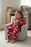 Ev Desenli  Polar Unisex Çocuk Pijama Takımı