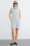 Basic Polo Yaka Cepli Mini Boy Elbise