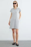 Basic Polo Yaka Cepli Mini Boy Elbise