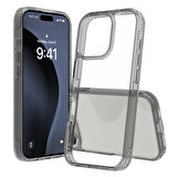 Buff iPhone 16 Pro Air Hybrid Şeffaf Kılıf Smoke Black