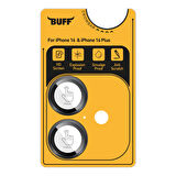 Buff iPhone 16 / iPhone 16 Plus Metal Kamera Lens Koruyucu Black