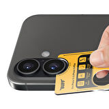 Buff iPhone 16 / iPhone 16 Plus Metal Kamera Lens Koruyucu Black