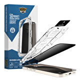 Buff iPhone 16 Pro Max 5D Privacy EasyFit Hayalet Ekran Koruyucu - Şeffaf