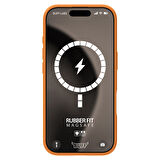 Buff iPhone 16 Pro Max Magsafe Rubber Fit Silikon Kılıf Orange Sorbet