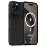 Buff iPhone 16 Pro Max Magsafe Rubber Fit Silikon Kılıf Black