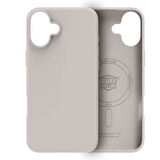Buff iPhone 16 Plus Magsafe Rubber Fit Silikon Kılıf Stone Gray