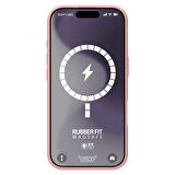 Buff iPhone 16 Plus Magsafe Rubber Fit Silikon Kılıf Light Pink