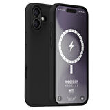 Buff iPhone 16 Plus Magsafe Rubber Fit Silikon Kılıf Black
