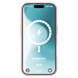 Buff iPhone 16 Magsafe Rubber Fit Silikon Kılıf Light Pink