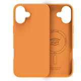 Buff iPhone 16 Magsafe Rubber Fit Silikon Kılıf Orange Sorbet