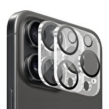 Buff iPhone 16 Pro Max/iPhone 16 Pro Şeffaf Lens Koruyucu 2 Adet