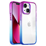 Buff iPhone 13 Air Bumper Rainbow Kılıf Blue Purple