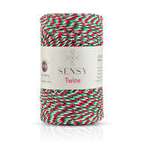 Sensy 200 Metre 200 Gr Paket İp Hediye Paketleme İpi Marteniçka Ipi Twine Baker Yeşil Kırmızı Beyaz