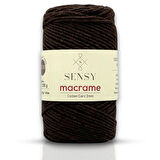 Sensy Koton Pamuk Makrome İpi 2mm Cotton Zincir Makrome Çanta İpi Supla İpi Koton İp Siyah