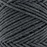 Sensy Koton Pamuk Makrome İpi 2mm Cotton Zincir Makrome Çanta İpi Supla İpi Koton İp Koyu Gri