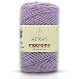 Sensy Koton Pamuk Makrome İpi 2mm Cotton Zincir Makrome Çanta İpi Supla İpi Koton İp Lila