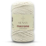 Sensy Koton Pamuk Makrome İpi 2mm Cotton Zincir Makrome Çanta İpi Supla İpi Koton İp Naturel Doğal Beyaz
