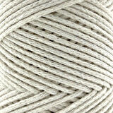Sensy Koton Pamuk Makrome İpi 2mm Cotton Zincir Makrome Çanta İpi Supla İpi Koton İp Naturel Doğal Beyaz