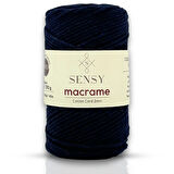 Sensy Koton Pamuk Makrome İpi 2mm Cotton Zincir Makrome Çanta İpi Supla İpi Koton İp Lacivert
