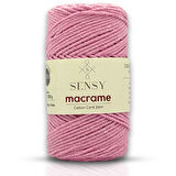 Sensy Koton Pamuk Makrome İpi 2mm Cotton Zincir Makrome Çanta İpi Supla İpi Koton İp Pembe