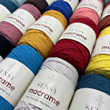 Tek Büküm Taranan Makrome Ipi Makrame 3mm Taranabilir Pamuk Makrome İpi Doğal Beyaz