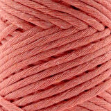 Tek Büküm Taranan Makrome Ipi Makrame 3mm Taranabilir Pamuk Makrome İpi Somon