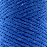 Tek Büküm Taranan Makrome Ipi Makrame 3mm Taranabilir Pamuk Makrome İpi Saks Mavisi