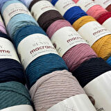 Tek Büküm Taranan Makrome Ipi Makrame 3mm Taranabilir Pamuk Makrome İpi Beyaz