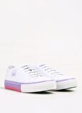 Benetton Beyaz - Lila Kız Çocuk Sneaker BNI-10041