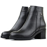 Pierre Cardin 54063 Hakiki Deri Fermuarlı Topuklu Kadın Bot